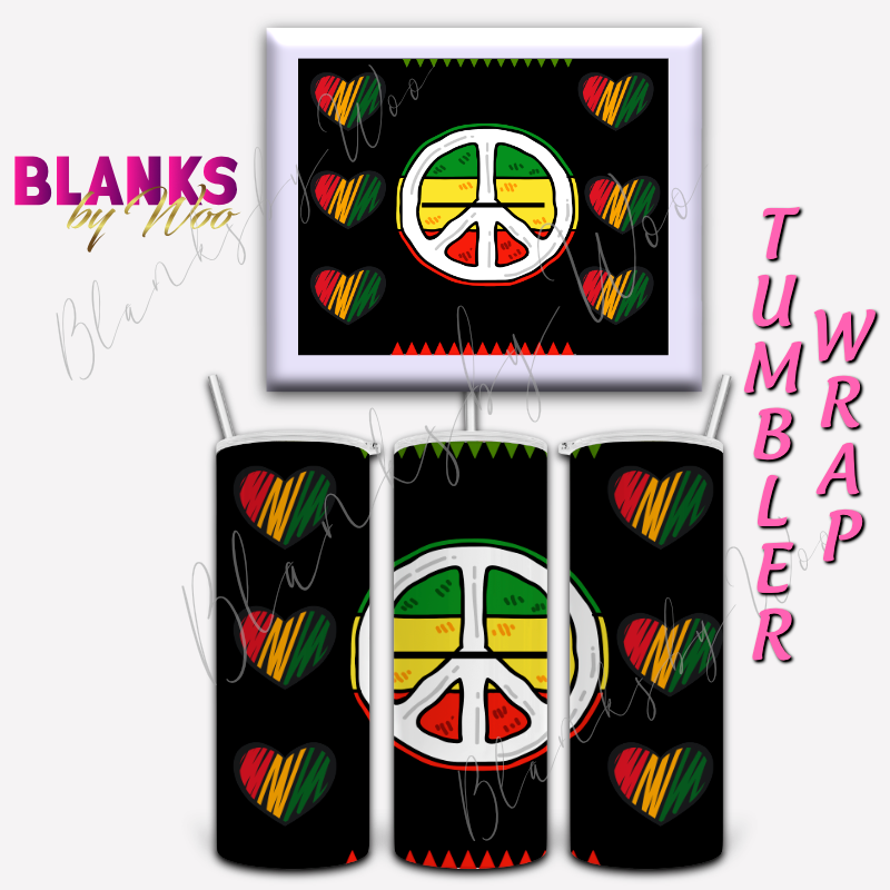 Peace & Hearts Tumbler Wrap