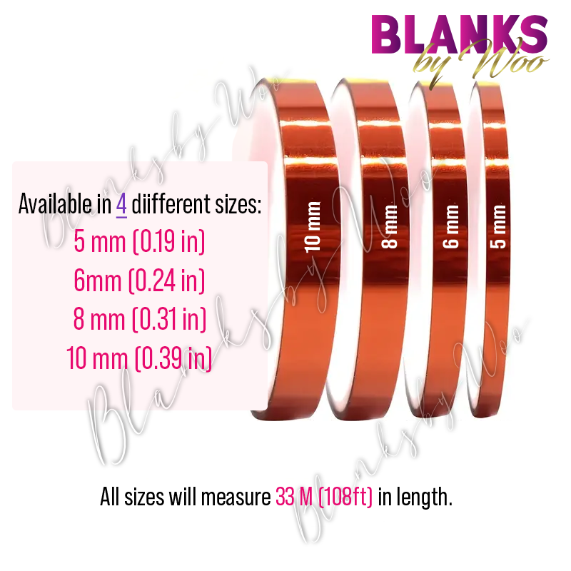 33m 108ft Brown Thermal Tape (Various Sizes)