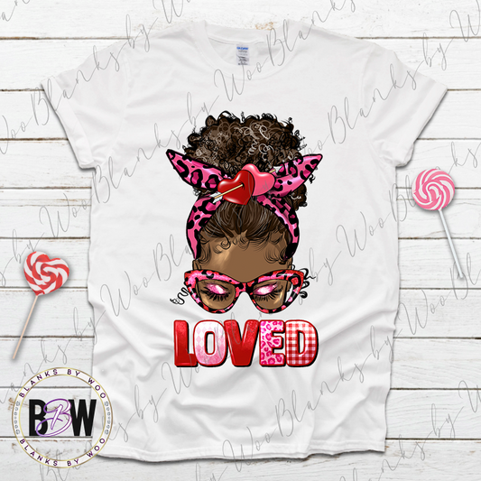 "Loved" Messy Bun - Afro Puff (Transfer)