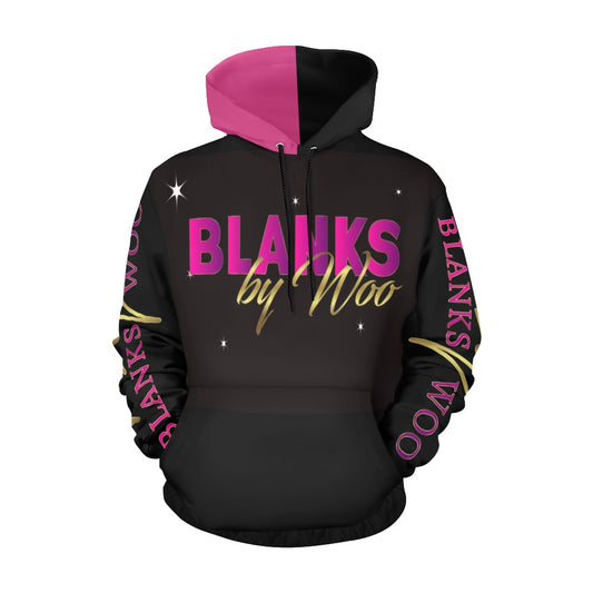 Blanks by Woo Hoodie with Pink hood All Over Print Hoodie for Men (USA Size) (Model H13)
