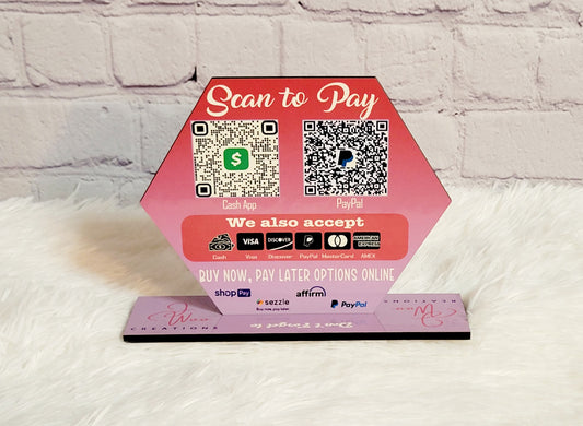 Scan to Pay/ Social Media Sign Template