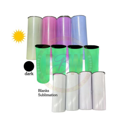 20 oz. Straight Sublimation UV/Glow-In-The-Dark Tumbler