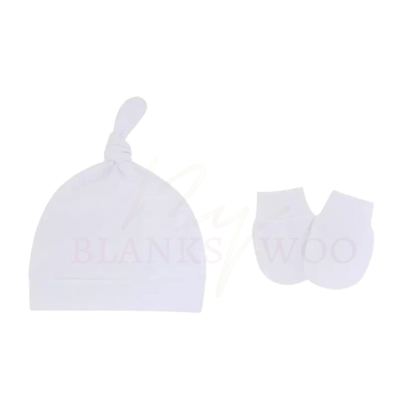 Sublimation Newborn Infant Hat and Mitt Bundle