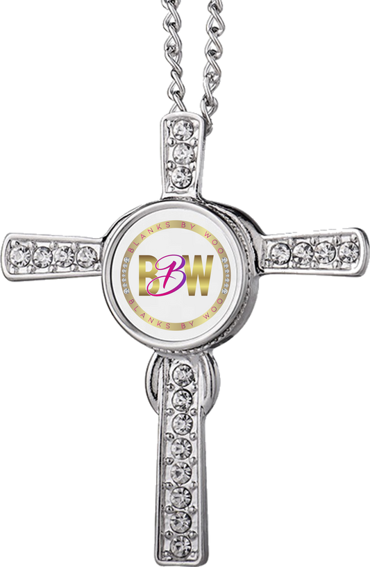 Sublimation Blank Cross Pendant Necklace - Silver Only