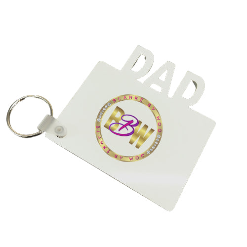 MDF "DAD" Sublimation Keychain