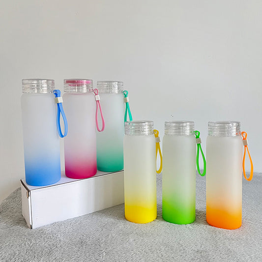 17 oz. Glass Ombre Water Bottle for Sublimation