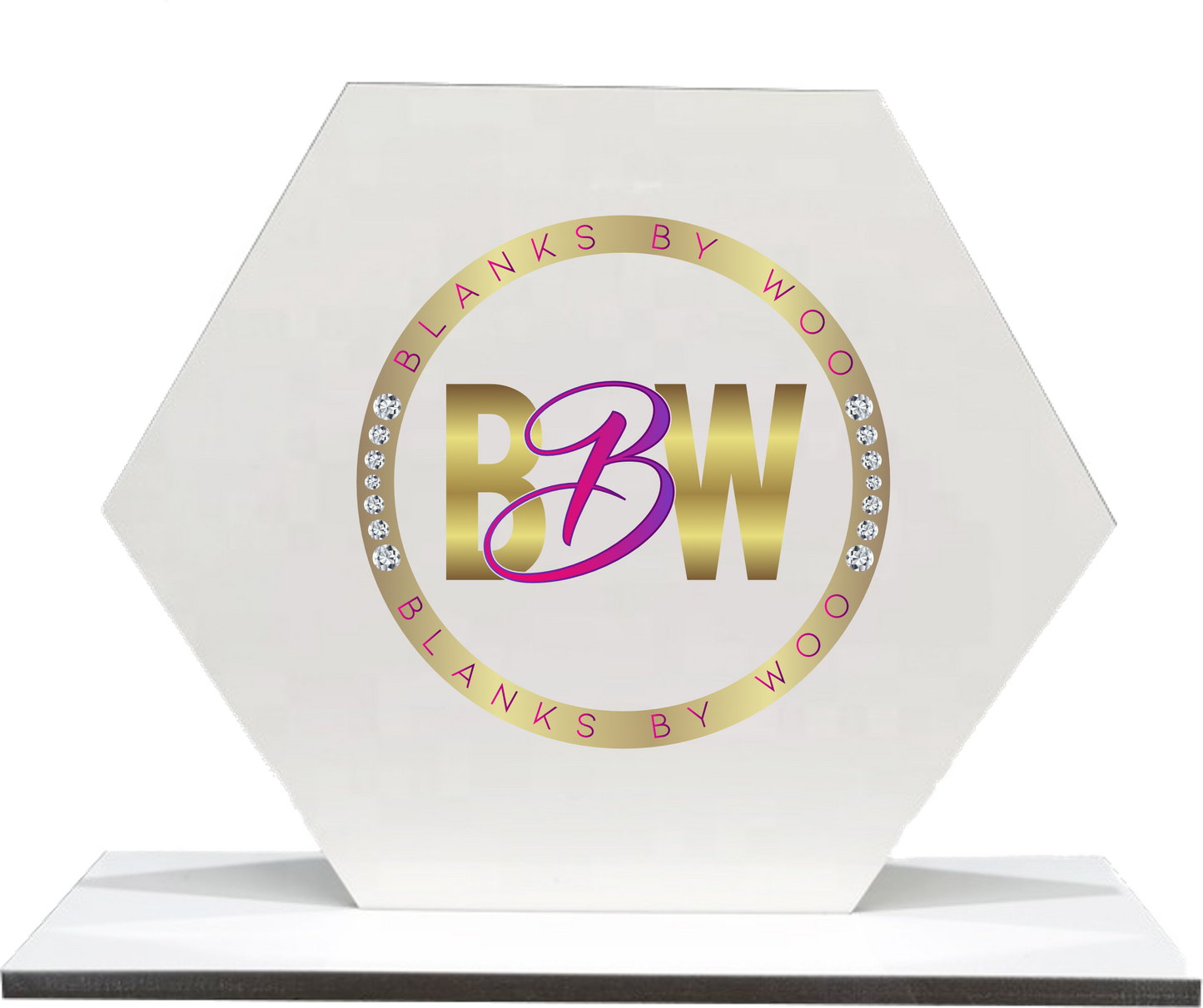 Sublimation Blank MDF Social Media Sign/ Scan to Pay / Photo Plaque (Hexagon)