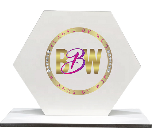 Sublimation Blank MDF Social Media Sign/ Scan to Pay / Photo Plaque (Hexagon)