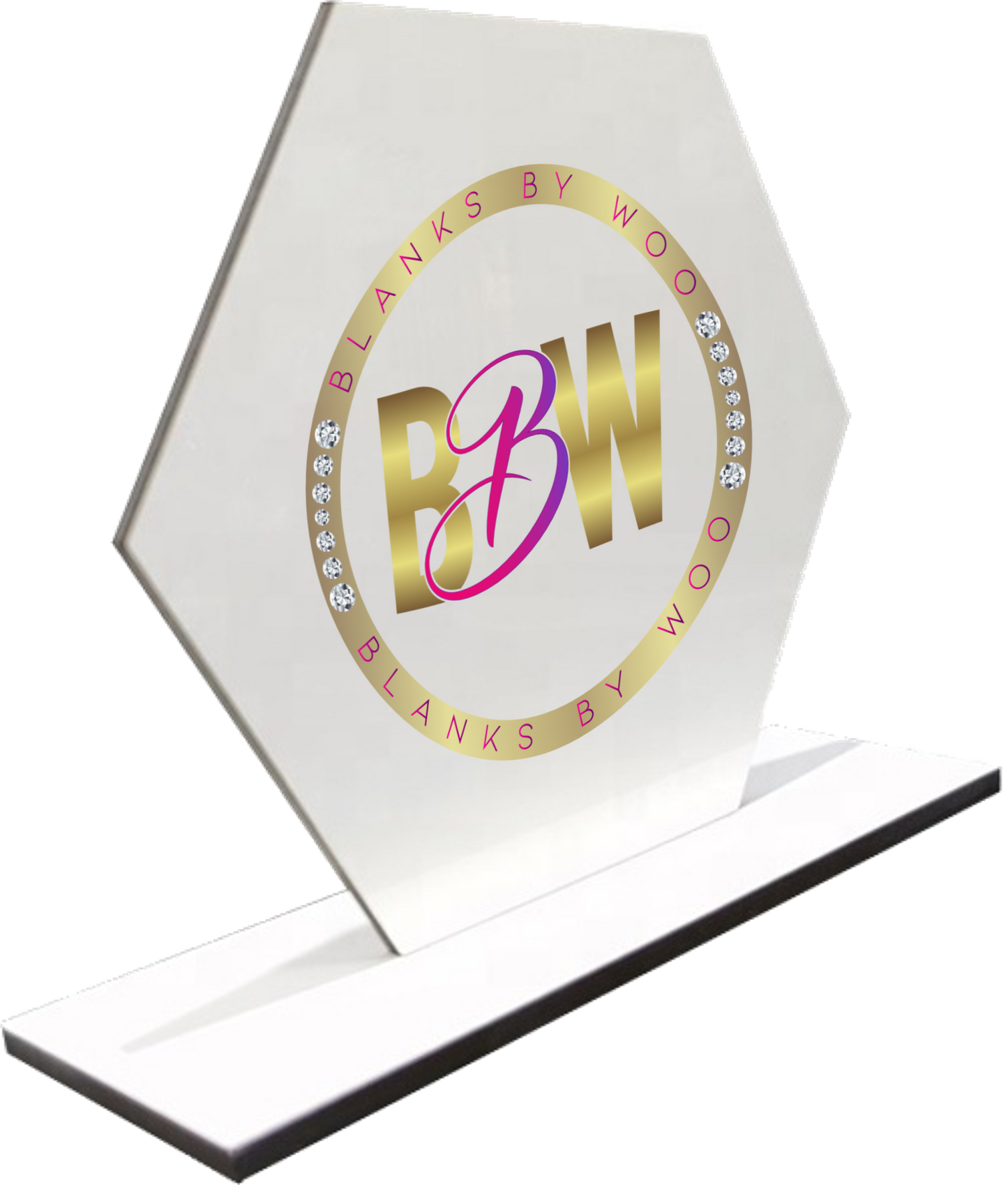 Sublimation Blank MDF Social Media Sign/ Scan to Pay / Photo Plaque (Hexagon)
