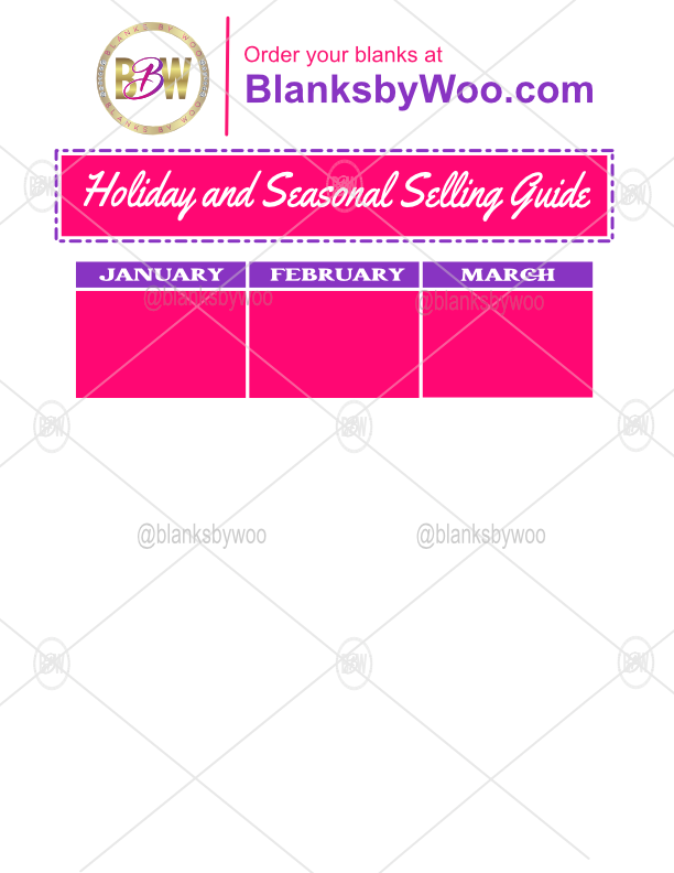 Crafters Seasonal Selling Guide (Full Year)