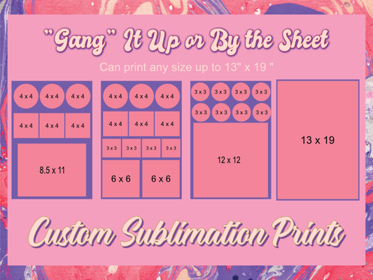 Custom Ready to Press Sublimation Prints (Print-on-Demand Services)