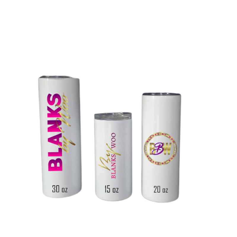 30 oz. Skinny Straight Sublimation Tumbler