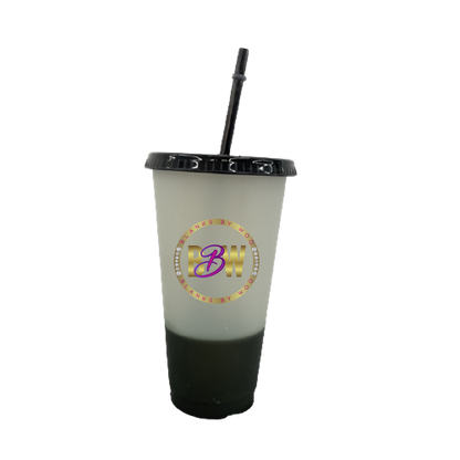24 Oz Color Changing Reusable Plastic Cups for Vinyl Use