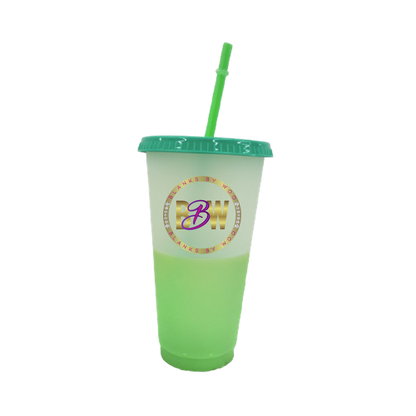 24 Oz Color Changing Reusable Plastic Cups for Vinyl Use