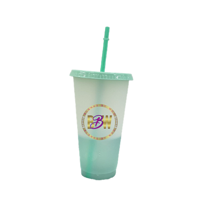 24 Oz Color Changing Reusable Plastic Cups for Vinyl Use