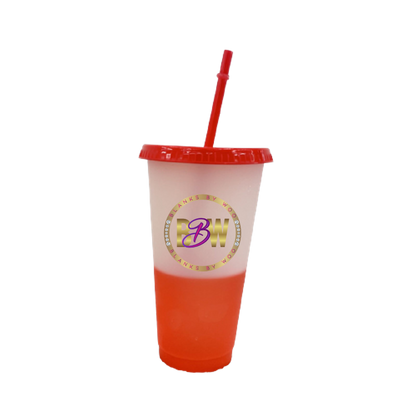 24 Oz Color Changing Reusable Plastic Cups for Vinyl Use