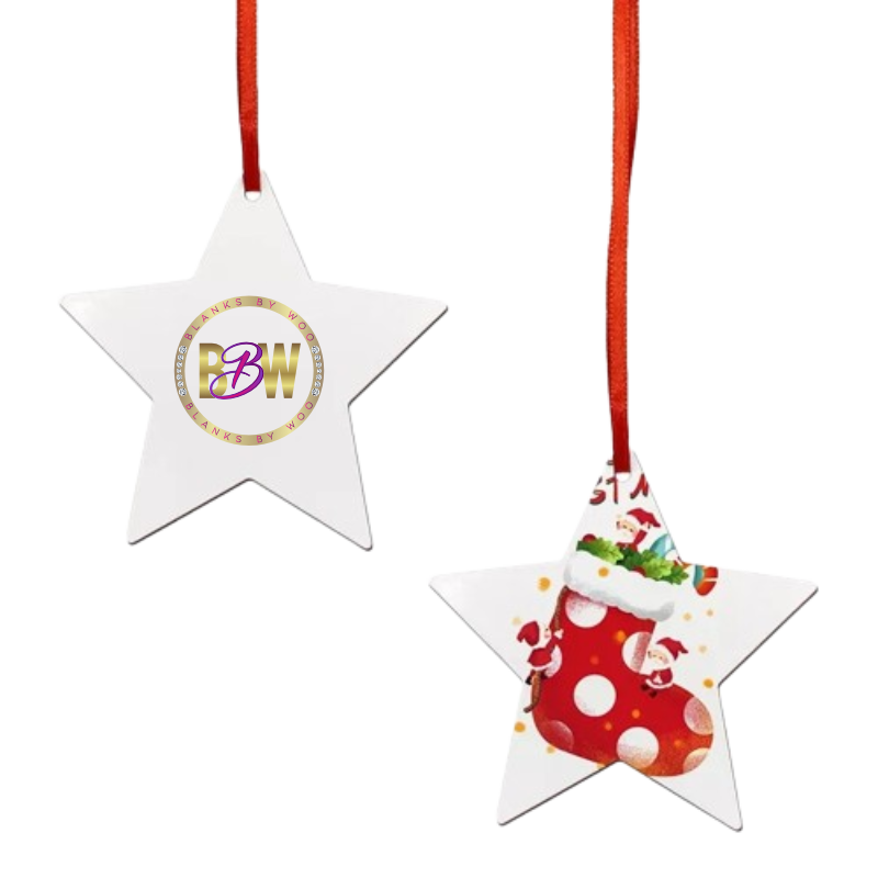 Star Sublimation Ornament Blanks –